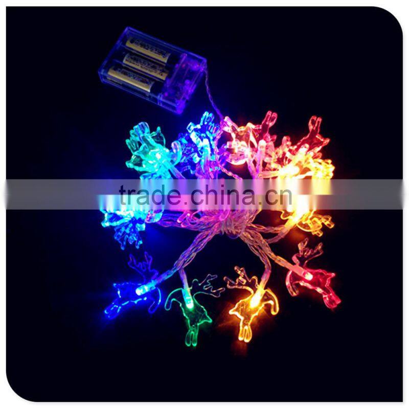 20L red , yellow & blue , green colors christmas battery light with deer led covers