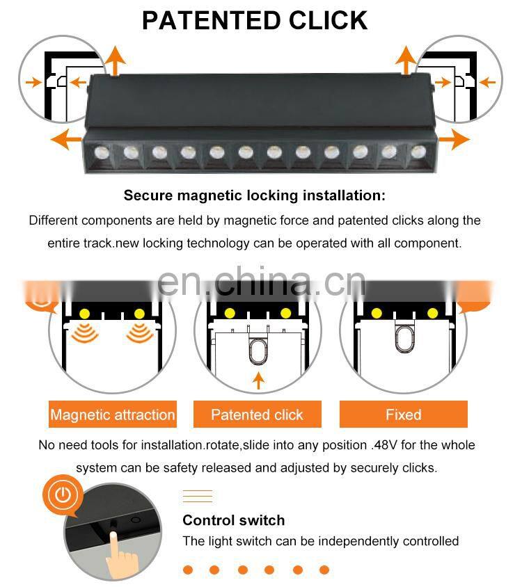 Modern Hotel Decor Aluminum Black 24w Smd Led Linear Pendant Light Led Grille Light