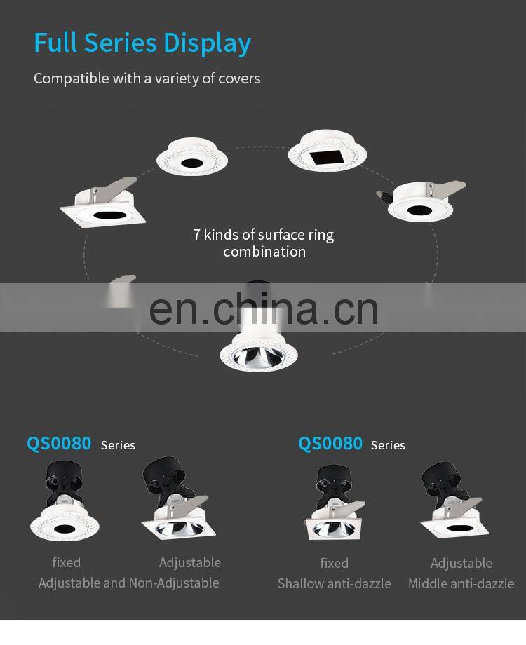 HUAYI Drop Shipping Project Aluminum 14w Indoor Market Museum Recessed Ceiling Led Spotlight