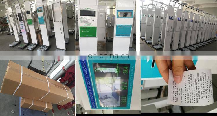 Digital Computer Screen Coin Operated Ultrasonic Human Body Height And Weight Scale