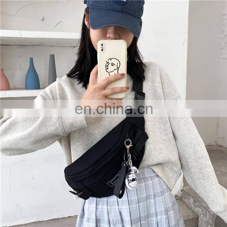 Trendy brand crossbody bag sports wild chest bag hip-hop one-shoulder female student waist bag