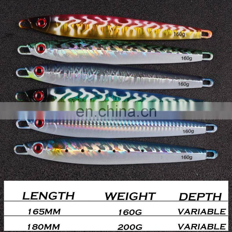 JOHNCOO Saltwater 160g 200g Luminous Reaction Metal Jigs Jigging Fishing Lure