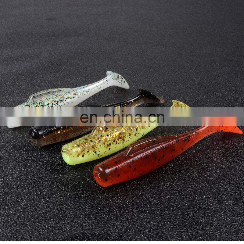 JOHNCOO 2021 Hot Sale 8cm Paddle Tail TPE Material Soft Bait Minnowz Fishing Lures
