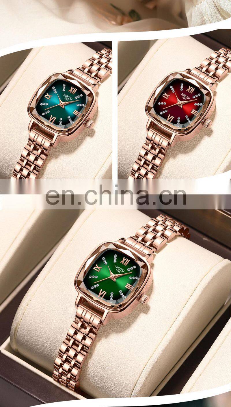 2022 NIBOSI Luxury Women Quartz Watches Ladies Creative Bracelet Wristwatches Female Clock Relogio Feminino Montre 2535