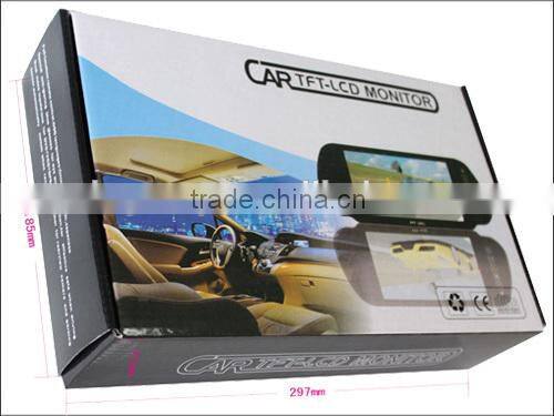 Hot selling rear view mirror reverse parking sensors 7inch lcd mirror monitor and camera