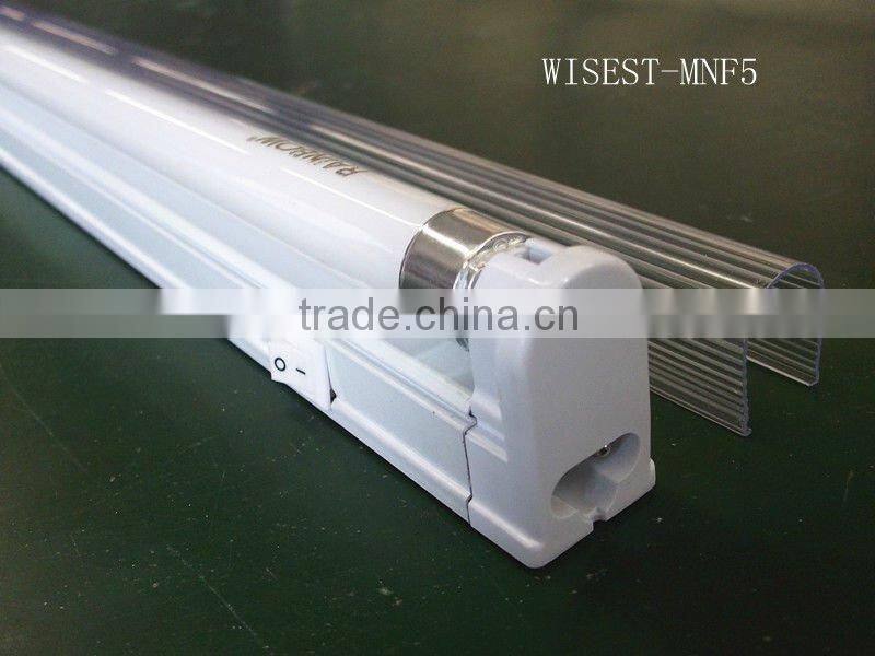 high quality t5 single tube fluorescent lighting fixture luminaire with cover 8w,13w,28w,35w