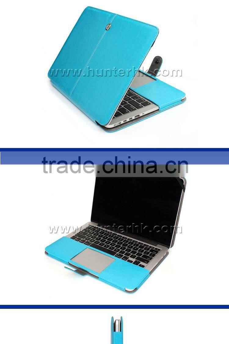 Turquoise PU Leather Sleeve Bag For Macbook Retina