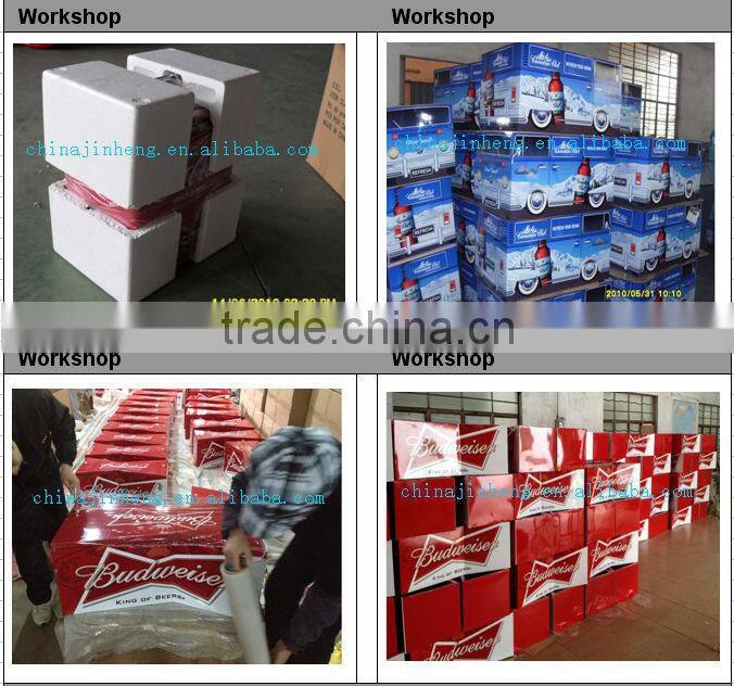 Metal cooler with lid