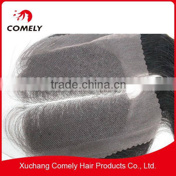 6A Pure virgin Brazilian hair body wave natural color 4*4 human lace closure