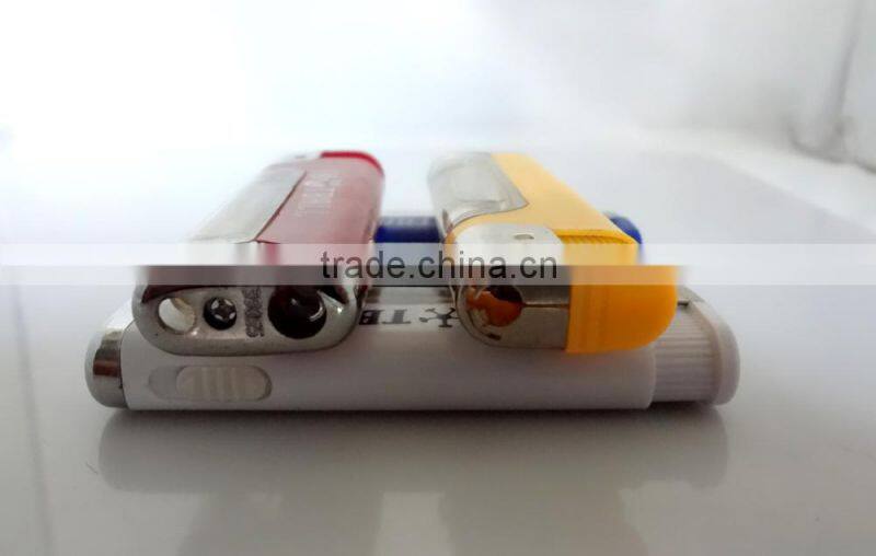 cheap plastic electronic lighter with led, torch lighter good quality hot sale