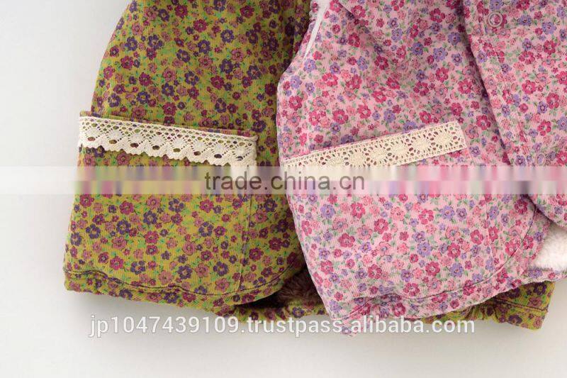 Japanese wholesale products high quality cute cheap baby winter clothes vest for girl