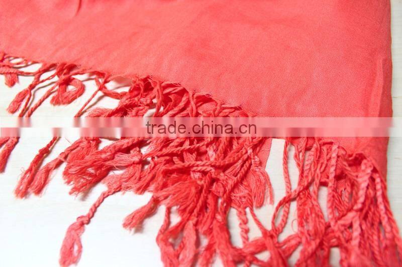 Fashionable modal long tassel scarf factory wholesale women muslim head scarf