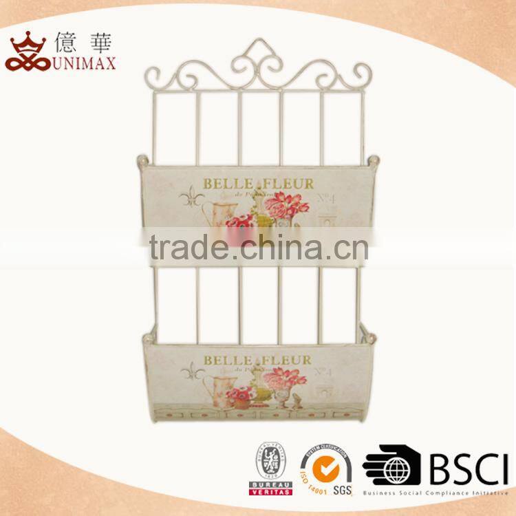 Classical custom-made metal wall rack for home decoration