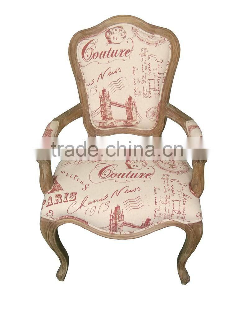 all kinds of color upholstered french provincial arm chair