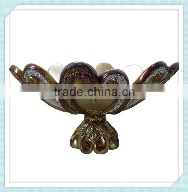 Elegant Decorative polyresin fruit dish