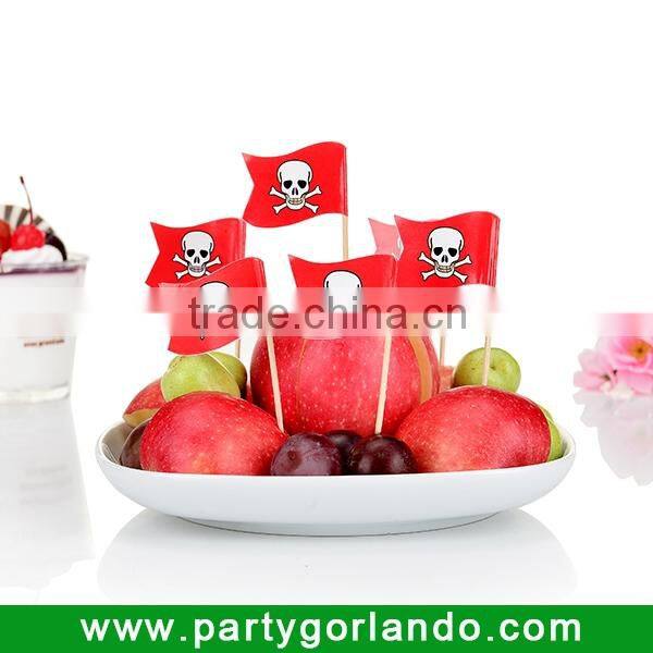 Skull Design Food Decoration Custom Toothpick Flag Printing