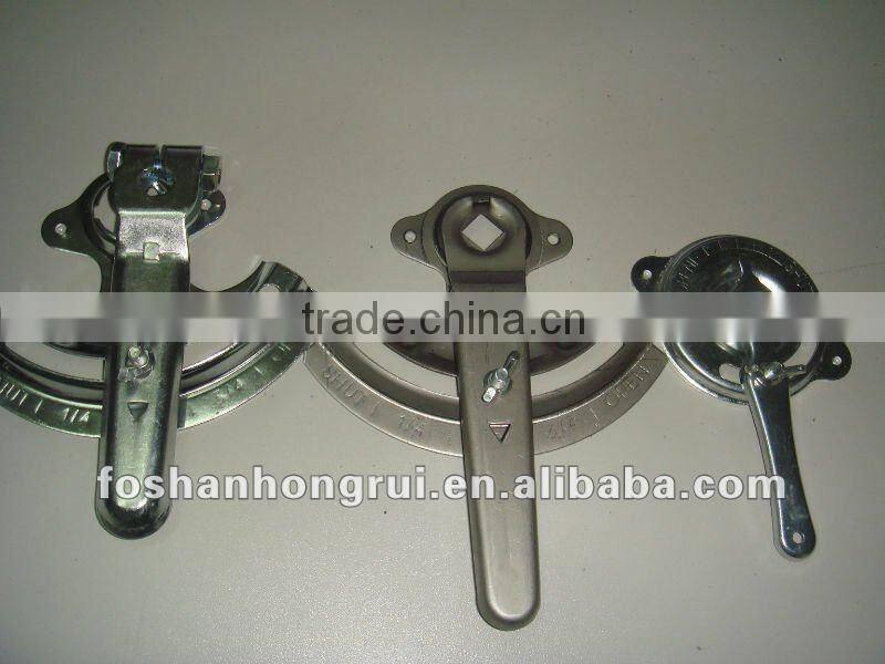 Quadrant damper handle for volume control hvac damper parts