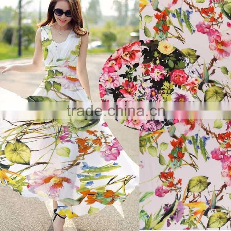 soft 100% payon printed fabric