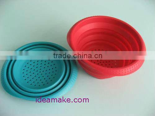 Silicone draining bowl As Seen On TV 2013 New Arrival Products retractable bowl basket