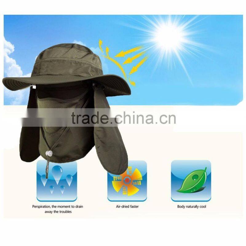 Outdoor Fashion Summer Outdoor Sun Protection Fishing Cap Neck Face Flap Hat