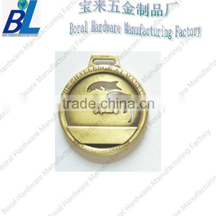 High quality round metal custom golf bag tag with epoxy