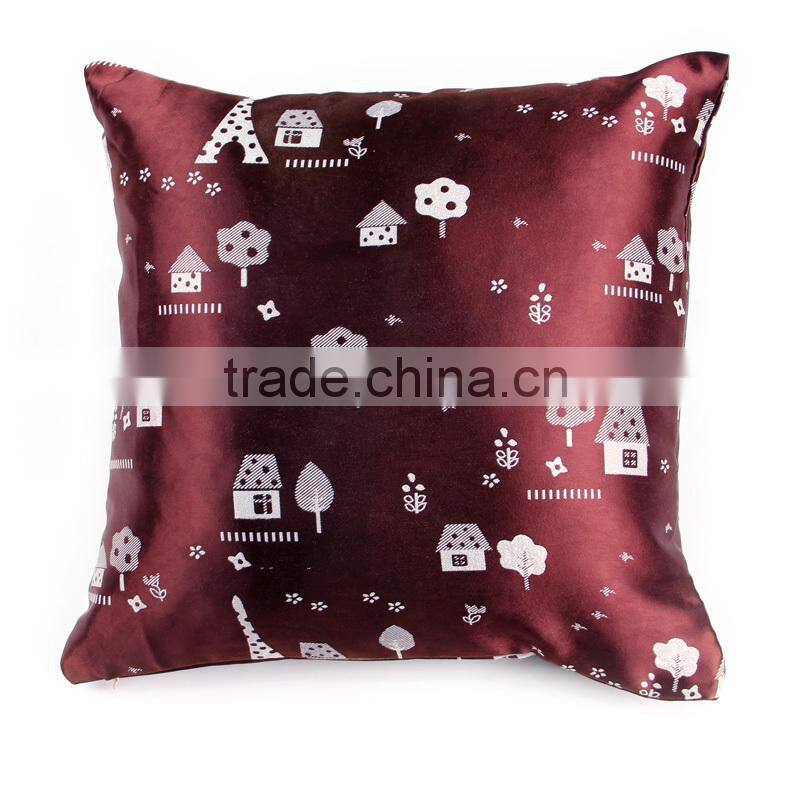 High quality silk pillow, cartoon pattern printing pillow, decorative throw pillow
