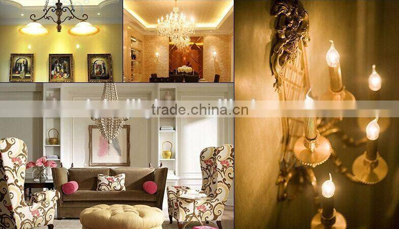 2015 ETL CE LED FILAMENT CANDLE LIGHT E14 E12 4W 2W LED FILAMENT LAMP VINTAGE FULL GLASS COVER