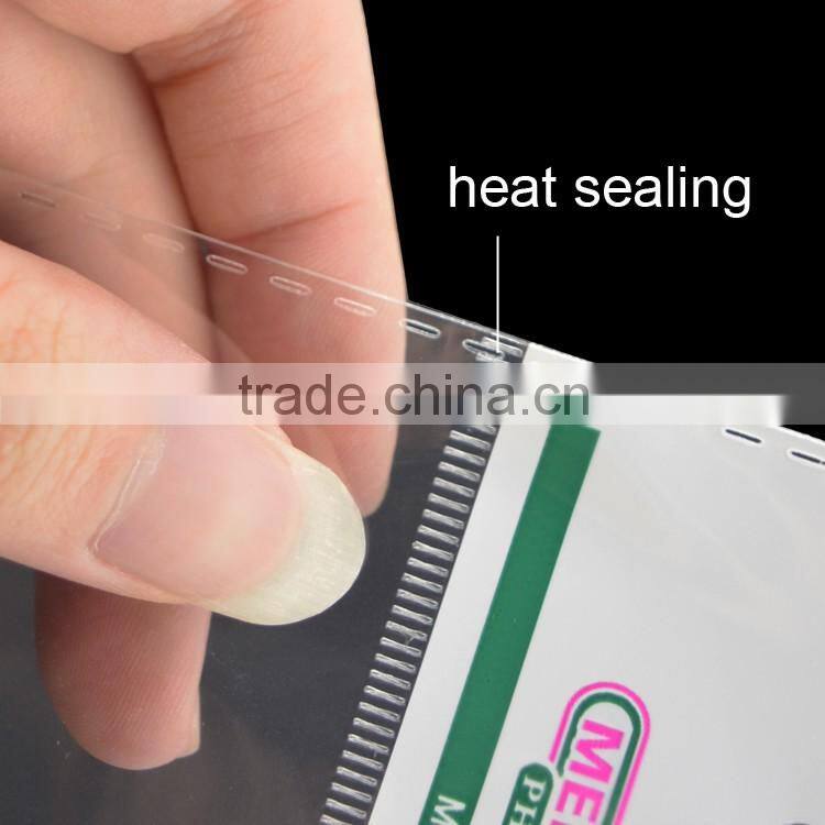 factory opp self adhesive plastic bag custom size with printing header for gift packing