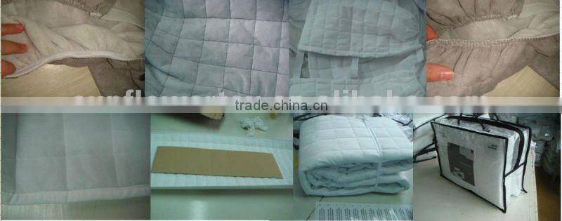 Hotel fitted quilted bed skirt