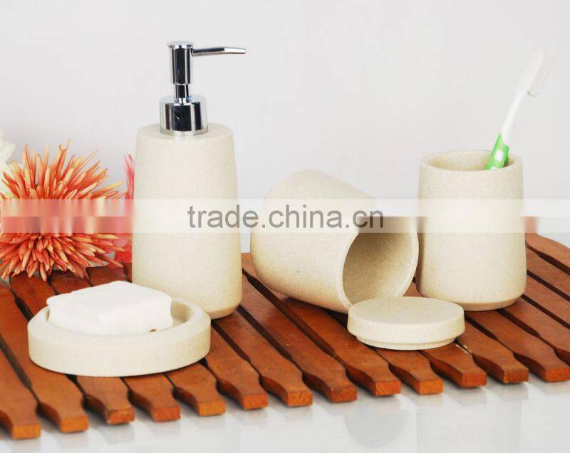 Artificial stone Bathroom Bath Accessories set/stone bathroom accessories/Tumbler/Soap dispenser/Soap dish/Toothbrush hold