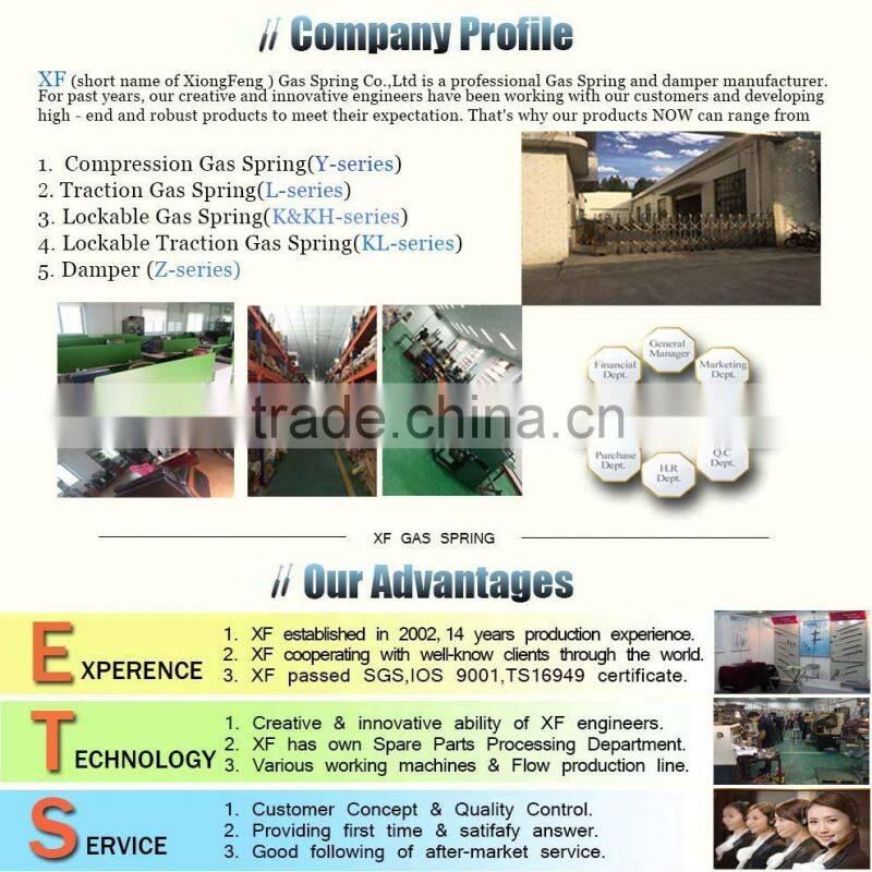 gas spring for light wall advertising