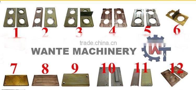 WANTE BRAND WT2-40 manual clay interlocking brick making machine with low price