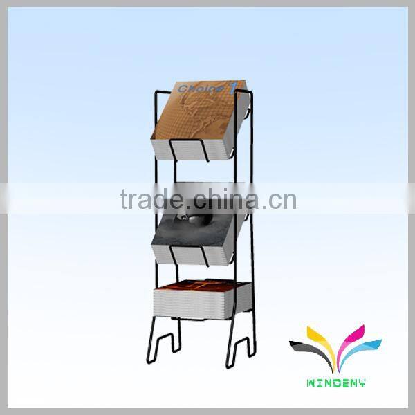 Wire white magazine newspaper display book spinner rack