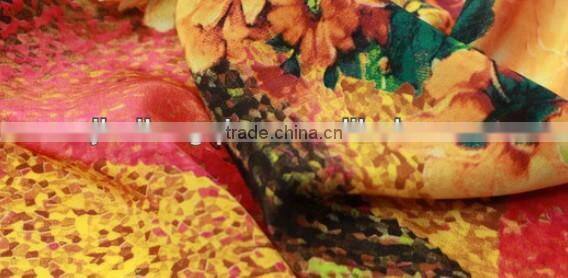 Factory direct sales 75D Polyester print chiffon fabric for ladys blouses and dresses,scrafts,Garment,wedding dress etc