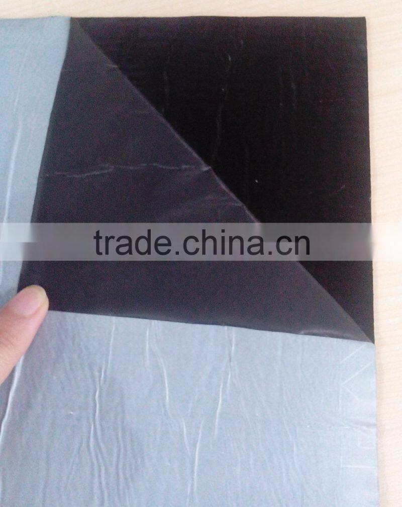 1.2mm/1.5mm cross laminating HDPE self-adhesive bitumen waterproof membrane