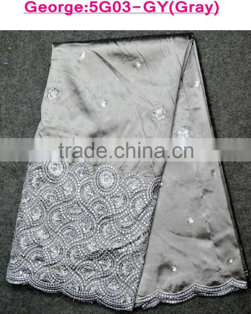 Charming yellow dress making lace African style george lace for ceremony