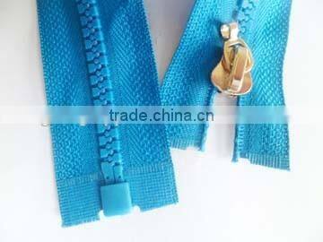 5# plastic derlin zipper open end zipper plating auto lock slider zipper hook slider zipper garment zipper