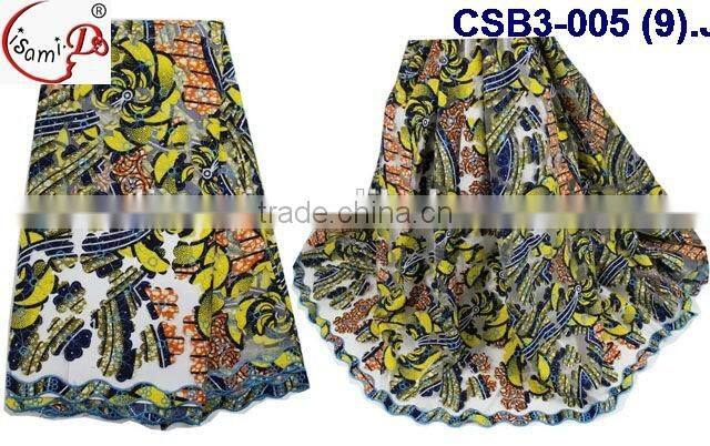 CSB3-005 Wholesale new design african wax lace fabric making night party dress