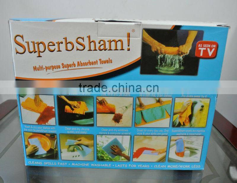 Super shammy germany nonwoven absorbent towels (85%viscose, 15%poleyster)