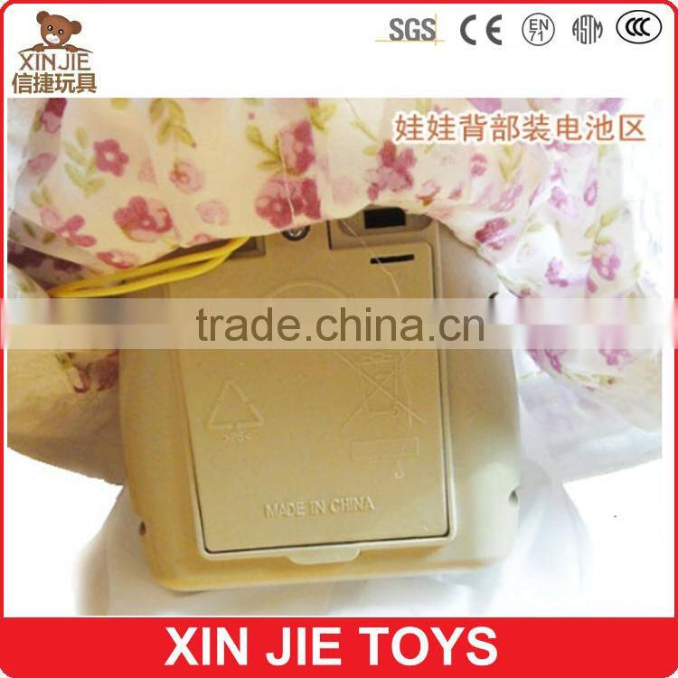 CE standard standing plush doll toy standing girl doll with adress 10inch standing stuffed girl doll toys