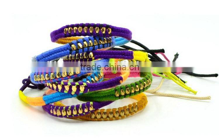 Cheap Handmade Multi-Color twisted chain link pattern handmade bracelet