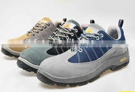 Low-cut suede split leather with nylon mesh steel toecap safety shoes