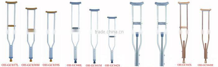 Standard height adjustable aluminum underarm crutches