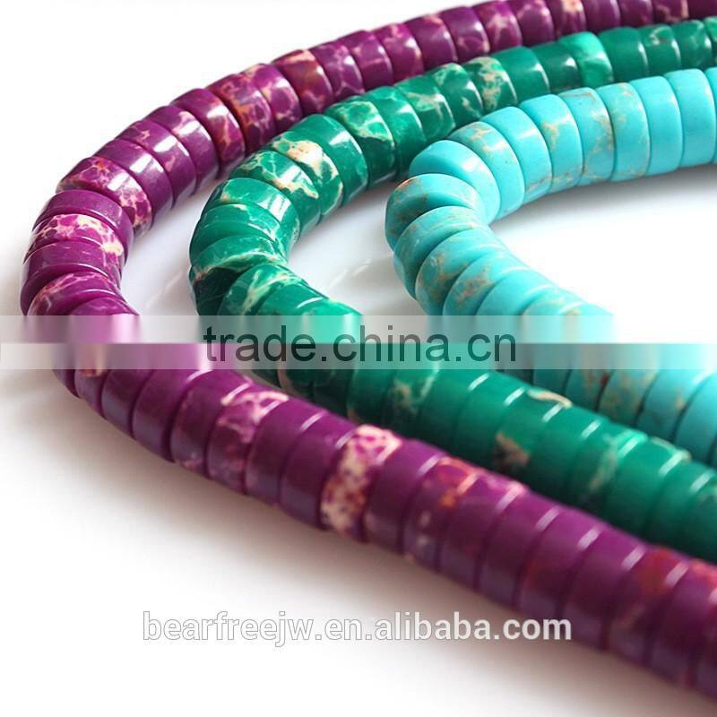 Fashion Purple Greed Blue Emperor stone Rondelle Beads, Imperial Jasper gem stone gemstone roundel abacus beads