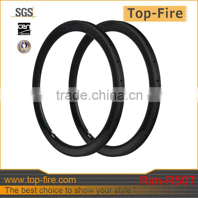 2014 new product 50mm carbon rims with basalt braking surface for road bike on sale