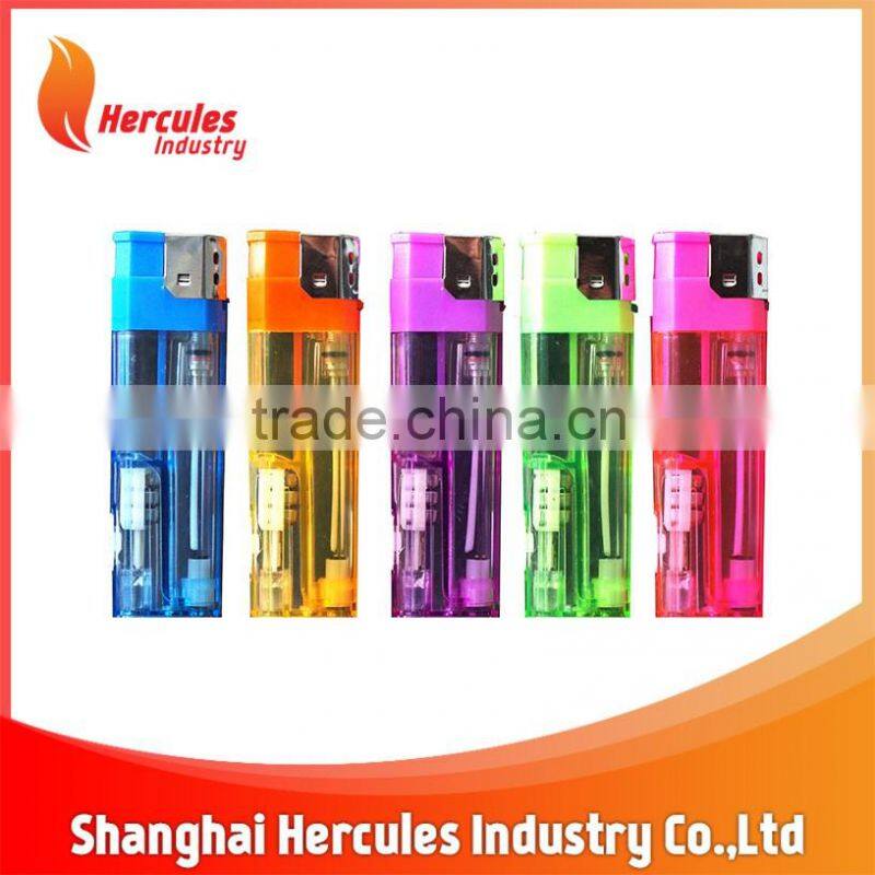 Colorful plastic cigarette electronic large lighter led light HL-09207-8T