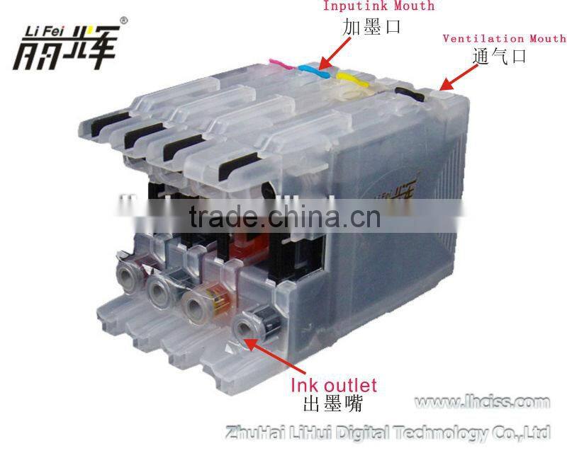 Lifei refillable ink cartridge for Brother LC-73 LC-79K/C/M/Y for Brother J955DWN/ J705DW/J825DW/J625DW/J432W/J430W/J6510DW