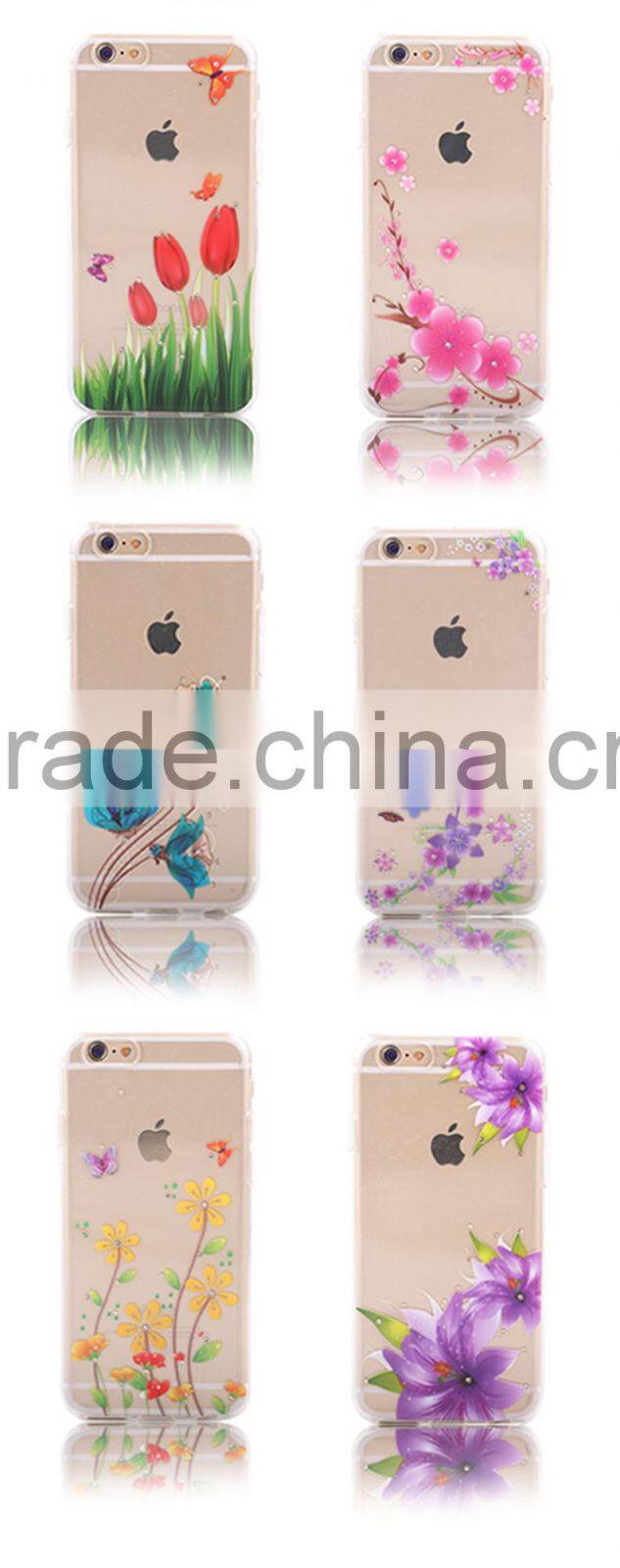 2016 fashion Luxury phone case with diamond for iPhone6 6s mobile phone cove cases