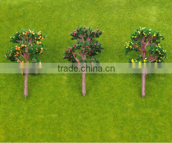 model color fruit tree in train layout model