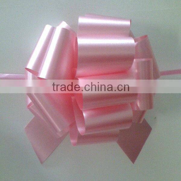 HOT SALE! 5 inch White Plain Poly Gift Packaging Hongkong Pull Bow